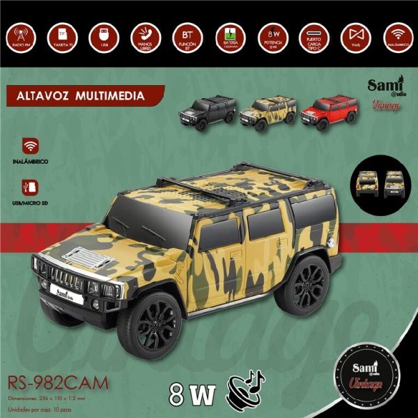 SAMI VINTAGE HUMMER CAMOUFLAGE MULTIMEDIA SPEAKER