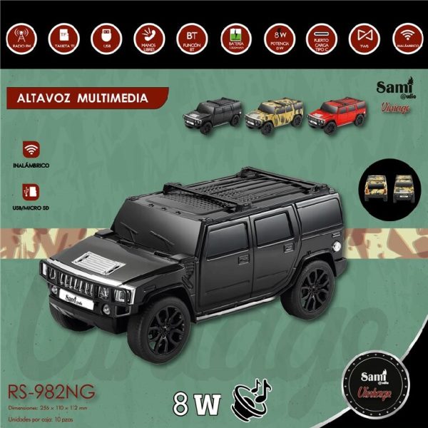 SAMI VINTAGE HUMMER BLACK MULTIMEDIA SPEAKER